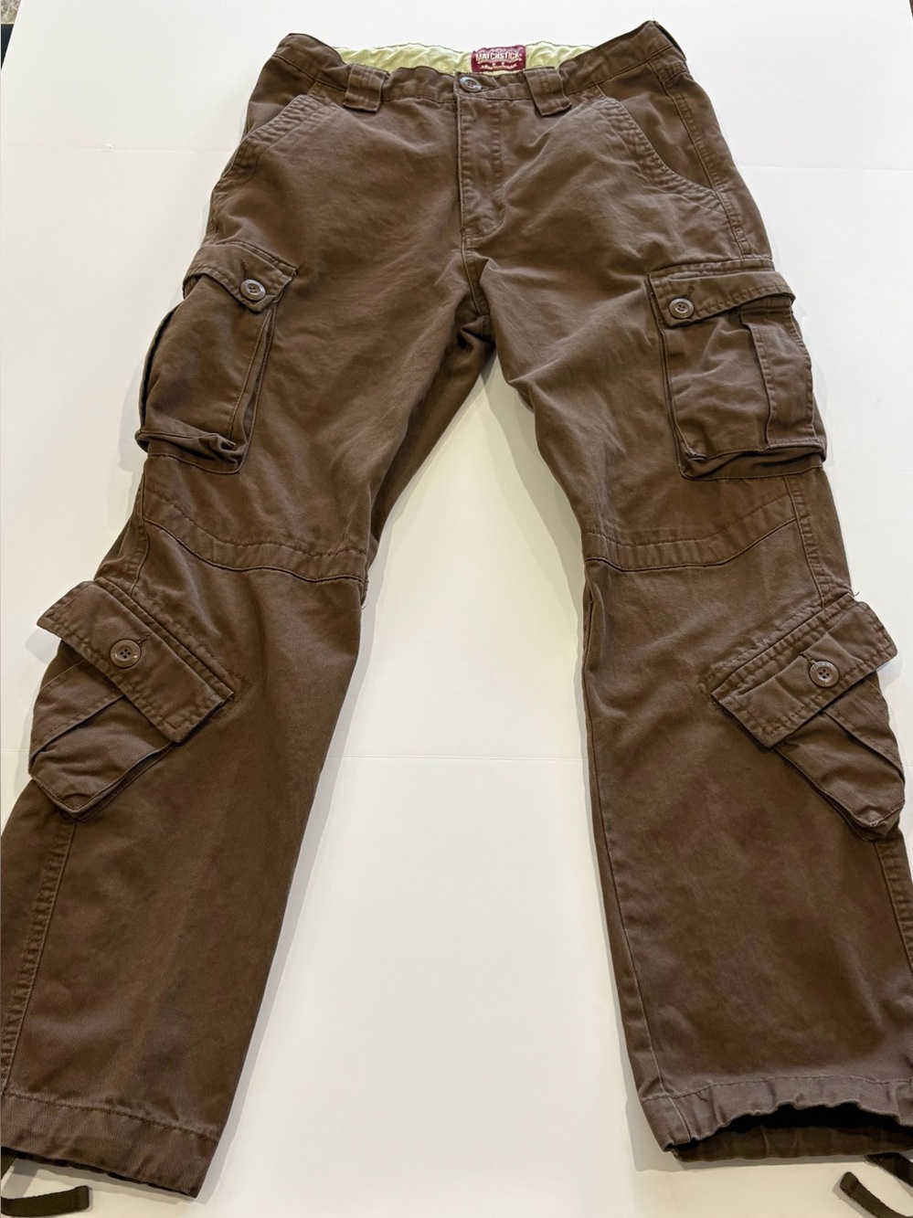 Matchstick Cargo Pants Mens M 30 Brown Utility Military Tactical Cotton